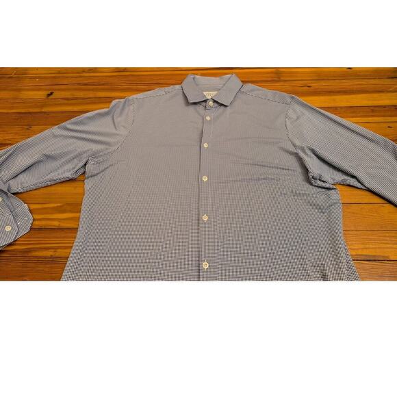 Mizzen Main Shirt Mens 2XL Trim Fit Blue Trim Fit Spinnaker Collection Plaid - Picture 3 of 7